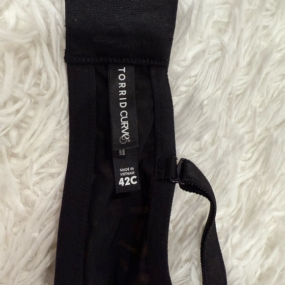 TORRID CURVE Leopard Microfiber & Black Lace Push-Up Size 42C - Picture 11 of 12